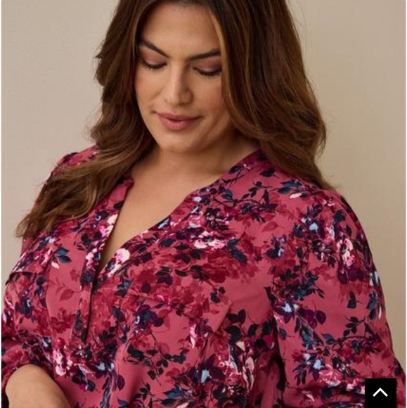 NWT Torrid Mini Studio Crepe De Chine Shirt Dress Size 00 Floral Perfection - Picture 4 of 8